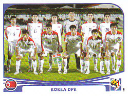 Team Photo Korea DPR samolepka Panini World Cup 2010 #505